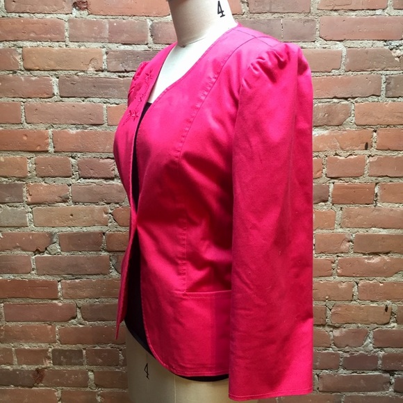 LAST CALL! OSCAR DE LA RENTA Pink Vintage Blazer - Picture 4 of 8